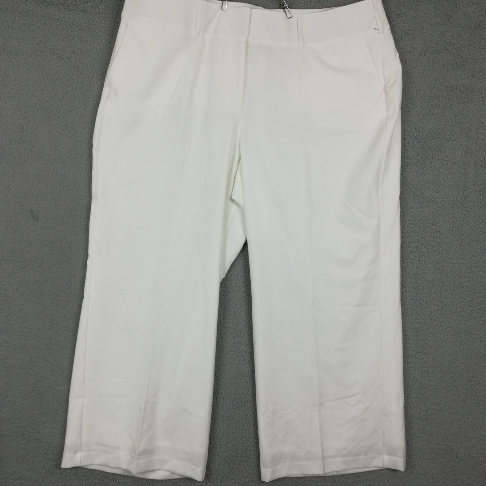 Lane Bryant Womens Pants Wide‎ Leg White High Rise Lightweight Plus 26 New